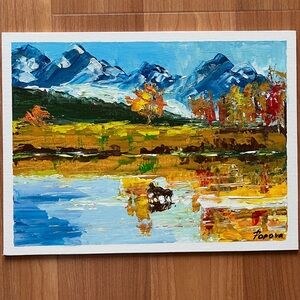 “Tired Autumn” Acrylic Painting